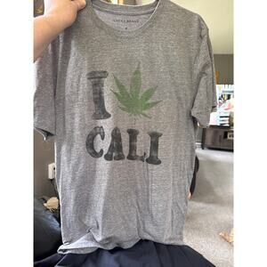 Lucky Brand I Love Cali gray soft t shirt size M